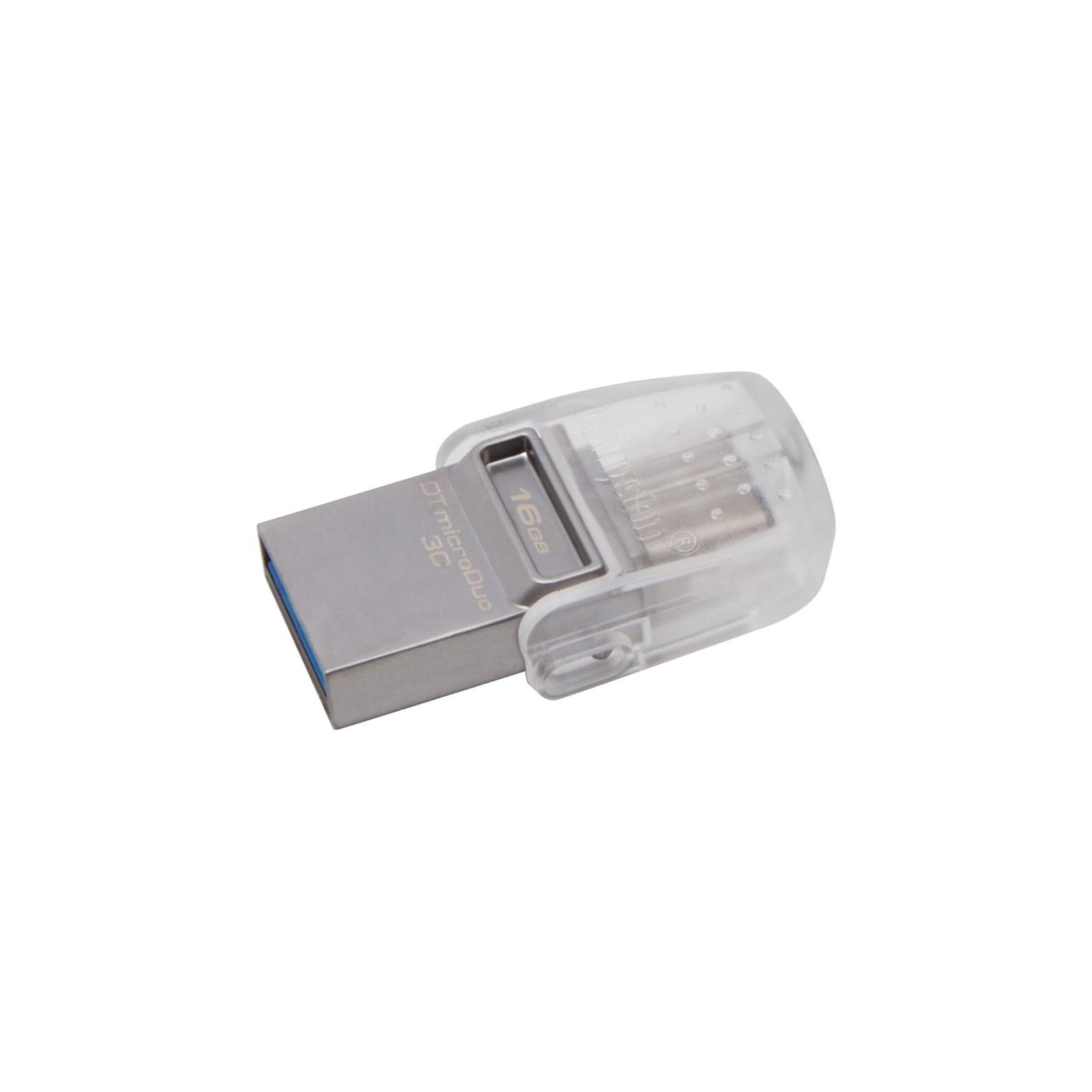 USB флеш накопитель Kingston 16GB DataTraveler microDuo 3C USB 3.1 (DTDUO3C/16GB) изображение 2