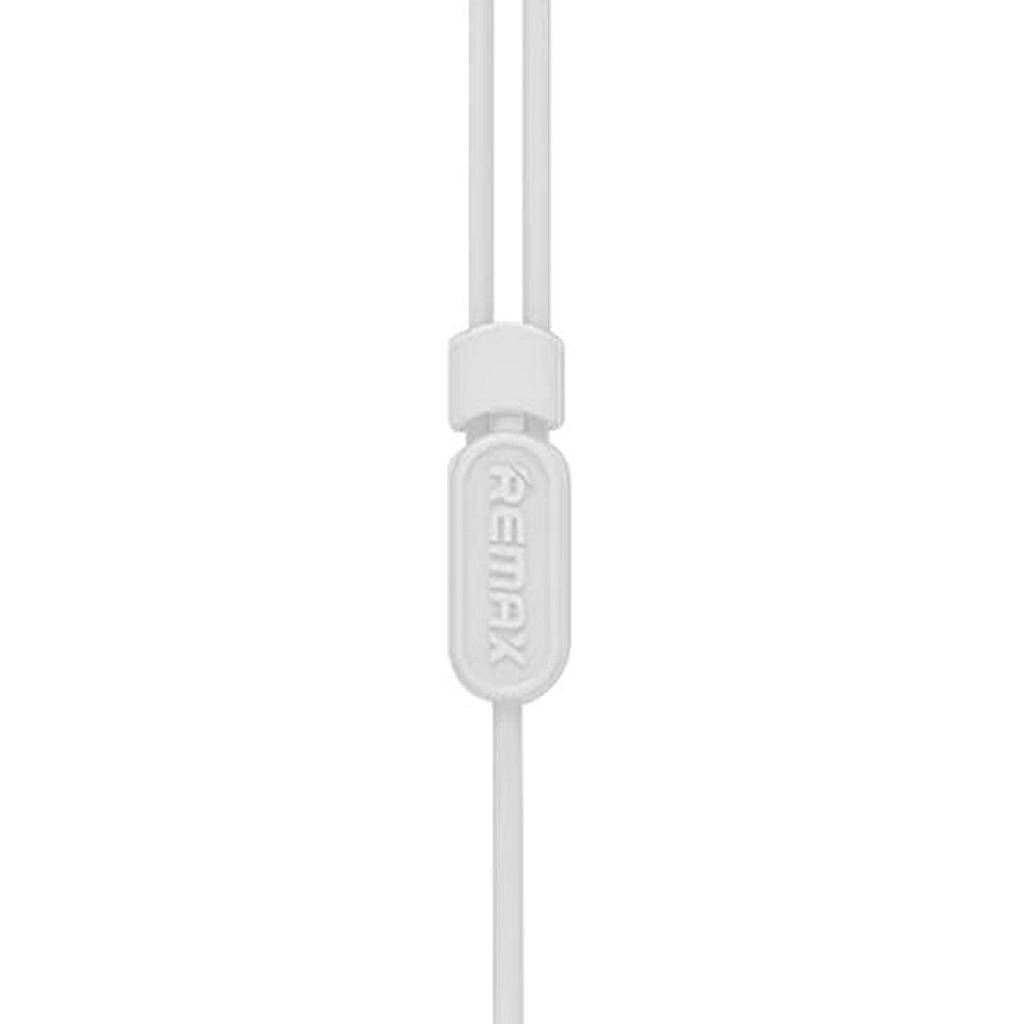 Навушники HF RM-515 White (mic + button call answering) Remax (42265) зображення 3