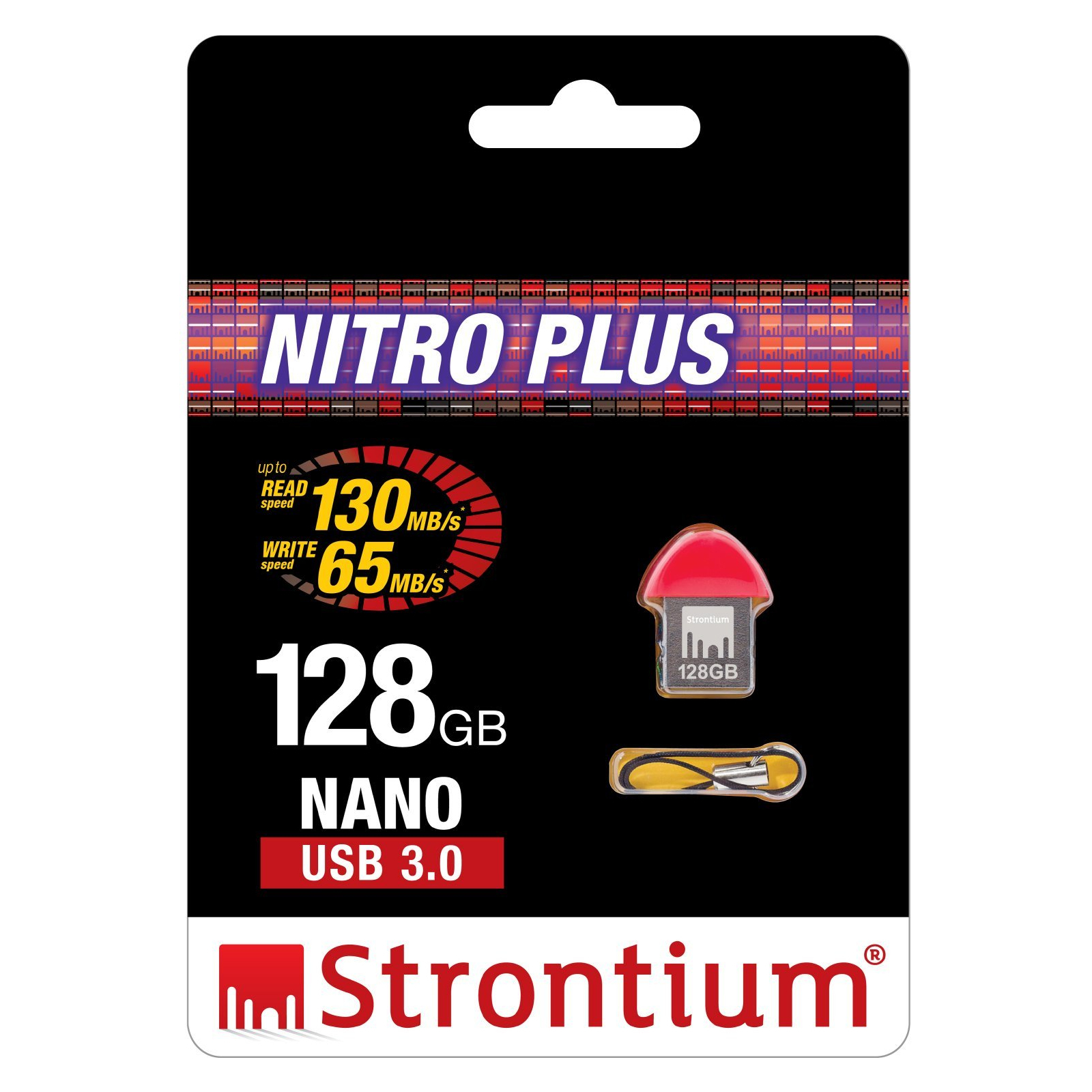 USB флеш накопитель Strontium Flash 128GB NANO RED USB 3.0 (SR128GRDNANOZ) изображение 3