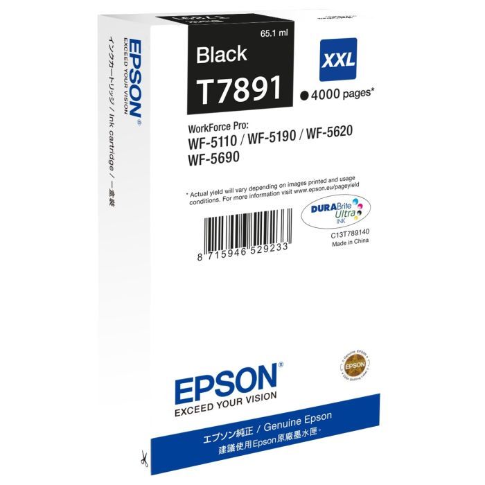 Картридж Epson WF-5110/WF-5620 black XXL (4000 стр) (C13T789140) изображение 2