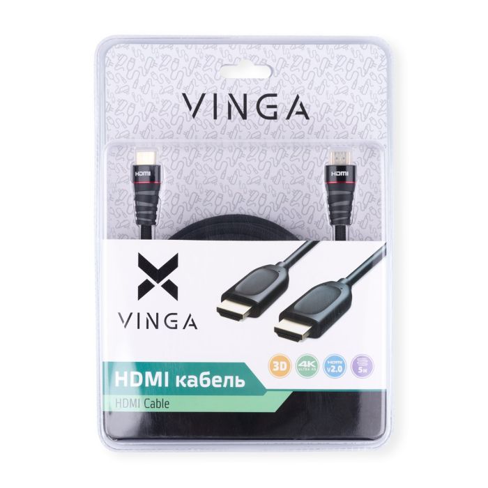 Кабель мультимедийный HDMI M to HDMI M 3.0m Vinga (HDMI01-3.0) изображение 3