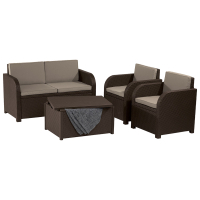 Набор садовой мебели Allibert Modena set коричневый (17200463599)