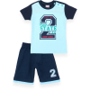 Набор детской одежды Breeze футболка с пуговичками с шортами (8922-80B-blue)