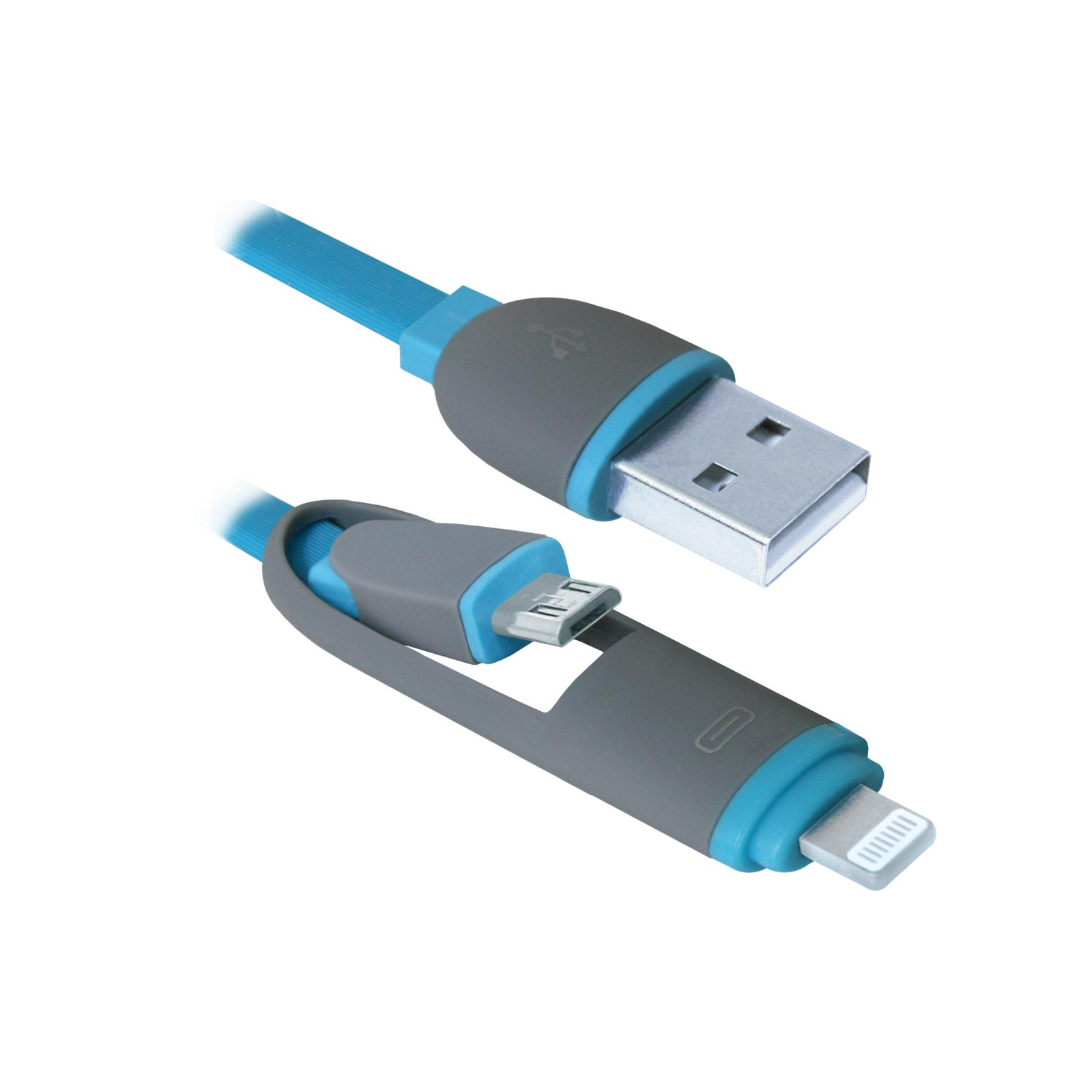Дата кабель USB10-03BP USB - Micro USB/Lightning, white, 1m Defender (87493) изображение 2