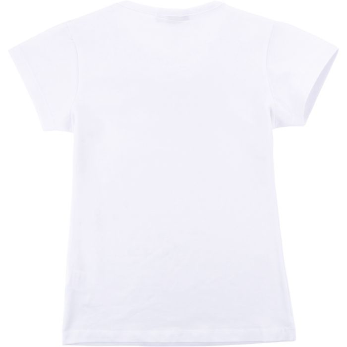 Футболка дитяча Matilda з коротким рукавом і мереживною оборкою (7134-164G-white) зображення 3