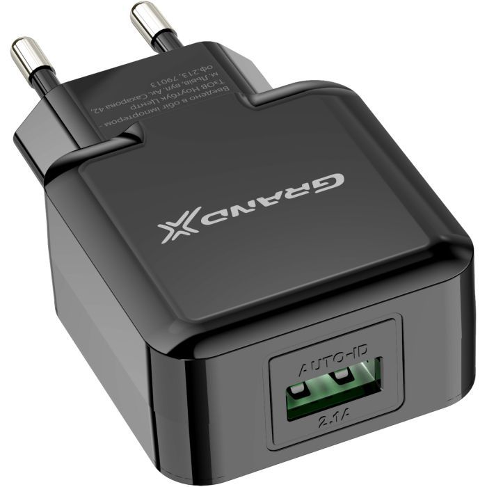 Зарядное устройство Grand-X CH-03B (5V/2,1A) Black (CH-03B) изображение 3