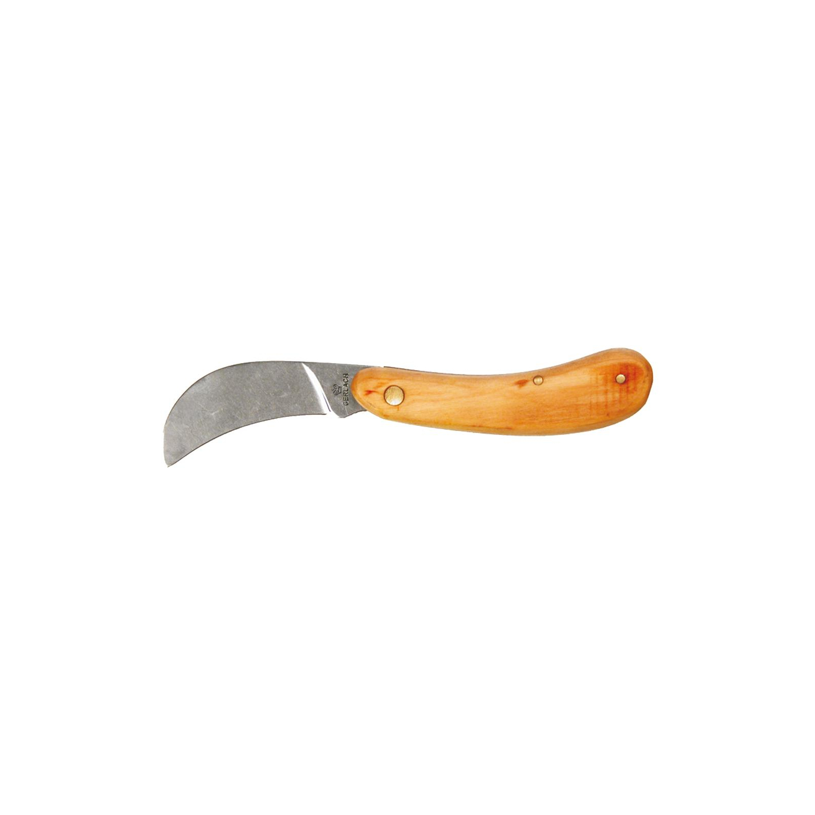 Нож монтажный Topex серповидный, деревянная рукоятка (17B639)