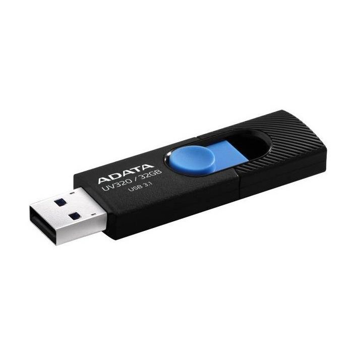 USB флеш накопитель ADATA 32GB UV320 Black/Blue USB 3.1 (AUV320-32G-RBKBL) изображение 3