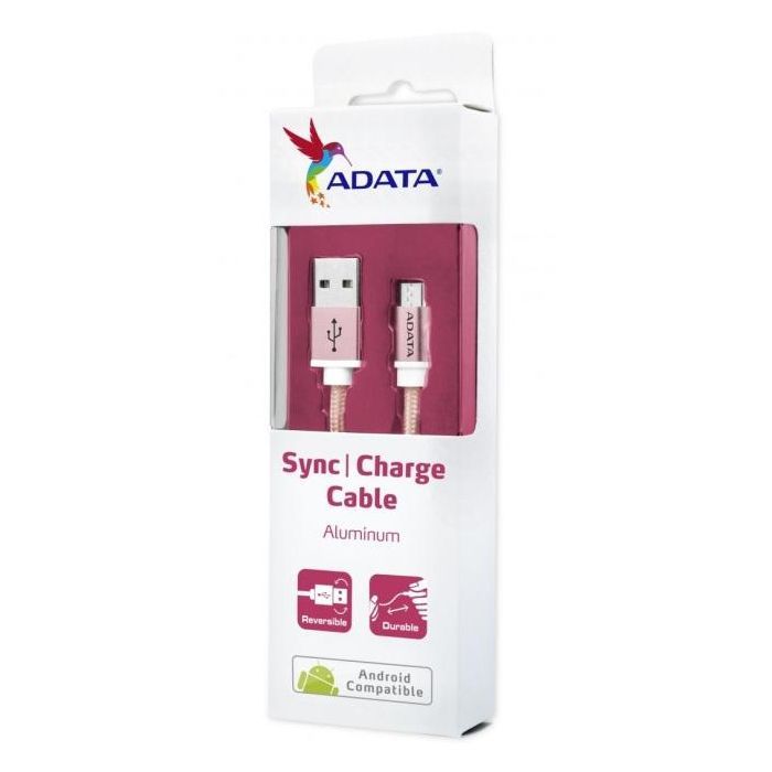 Дата кабель USB 2.0 AM to Micro 5P 1.0m Rose Golden ADATA (AMUCAL-100CMK-CRG) изображение 4