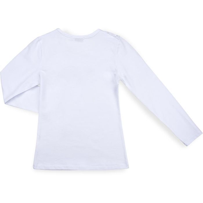 Кофта дитяча Matilda з мереживною оборкою (8430-128G-white) зображення 2