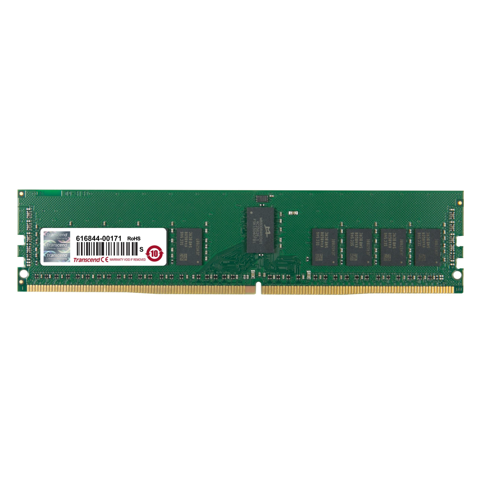 Модуль памяти для сервера DDR4 16GB ECC RDIMM 2400MHz 2Rx8 1.2V CL17 Transcend (TS2GHR72V4B)