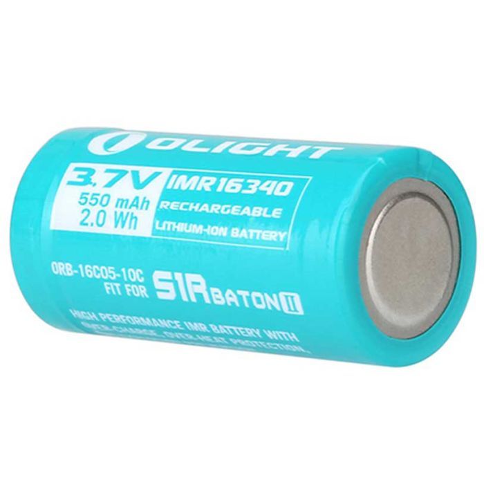 Аккумулятор Olight RCR123 (16340) Li-Ion 550mAh для S1R (IMR 16340) изображение 2