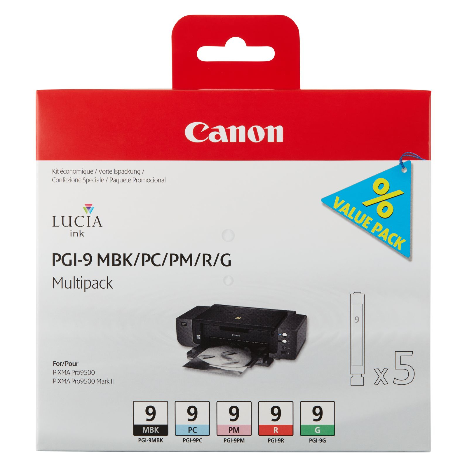 Картридж Canon PGI-9 Multi pack MBK/PC/PM/R/G (1033B013) изображение 3