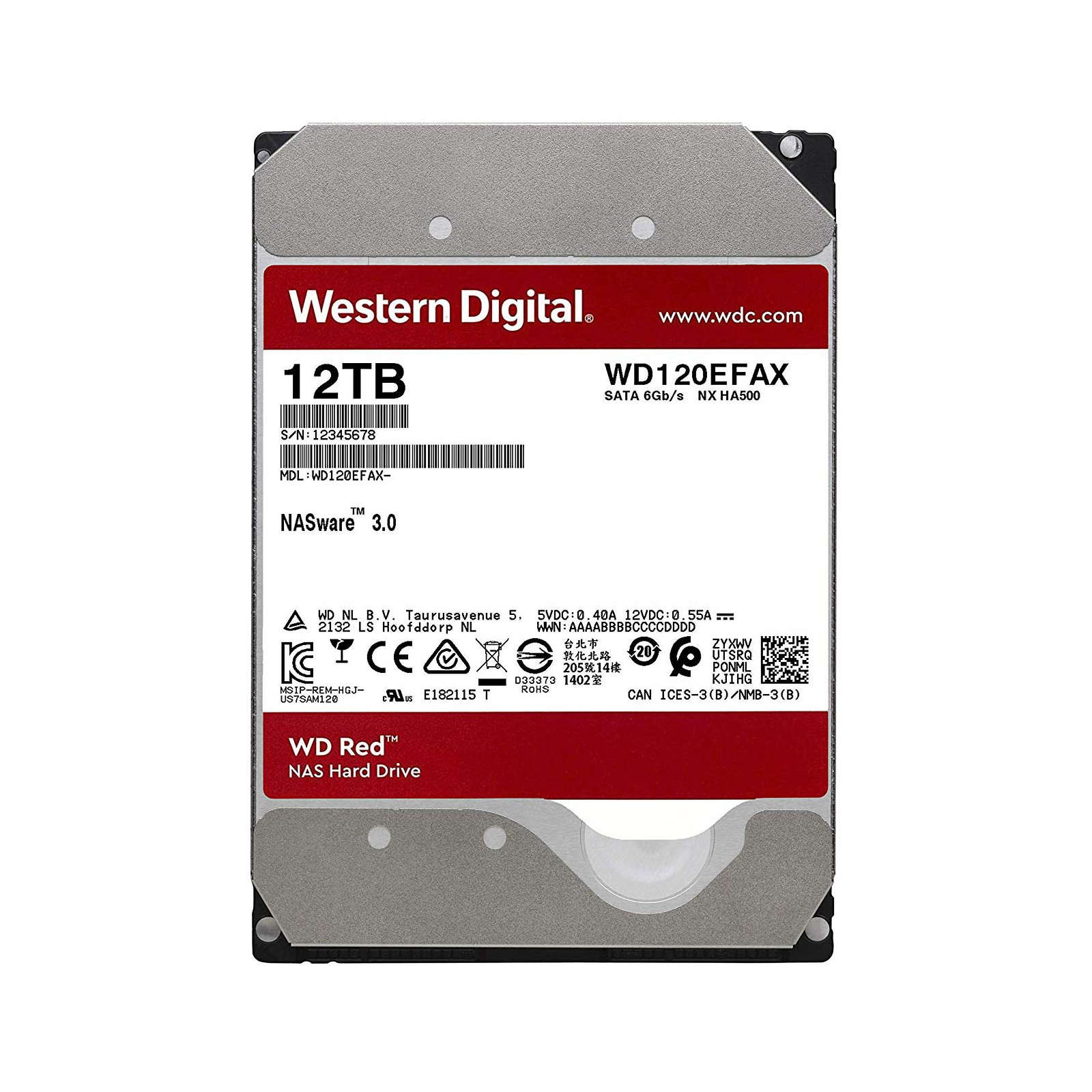 Жорсткий диск 3.5" 10TB WD (WD100EFAX) зображення 3