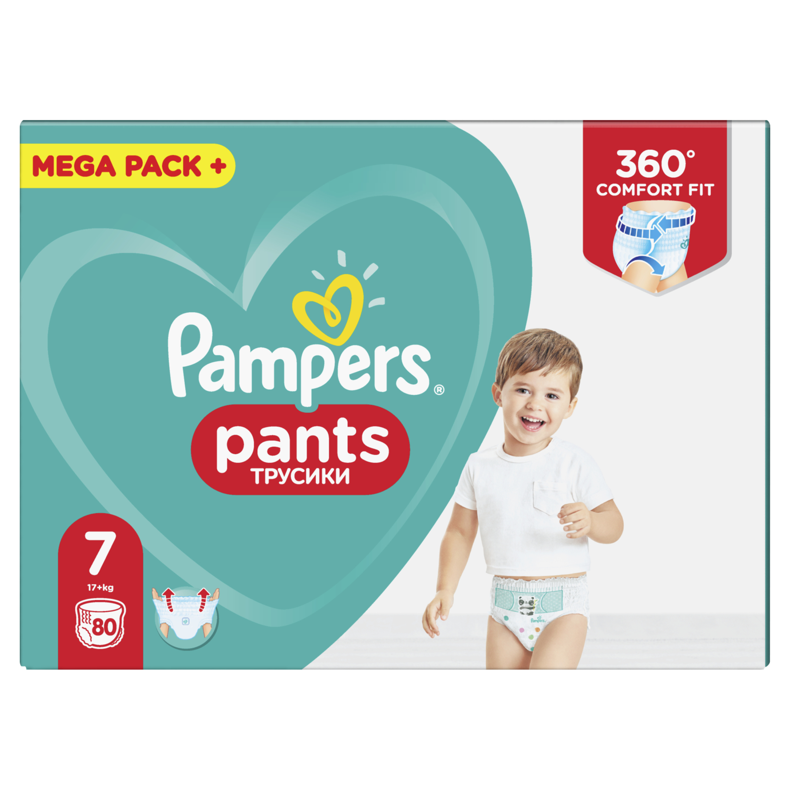 Подгузники Pampers трусики Pants Размер 7 (17+ кг), 80 шт (8001841133812) изображение 2
