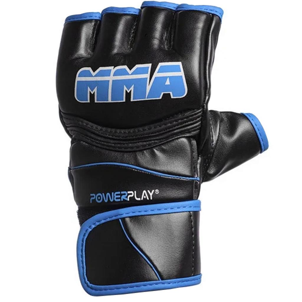 Рукавички для MMA PowerPlay 3055 L Black/Blue (PP_3055_L_Blue)