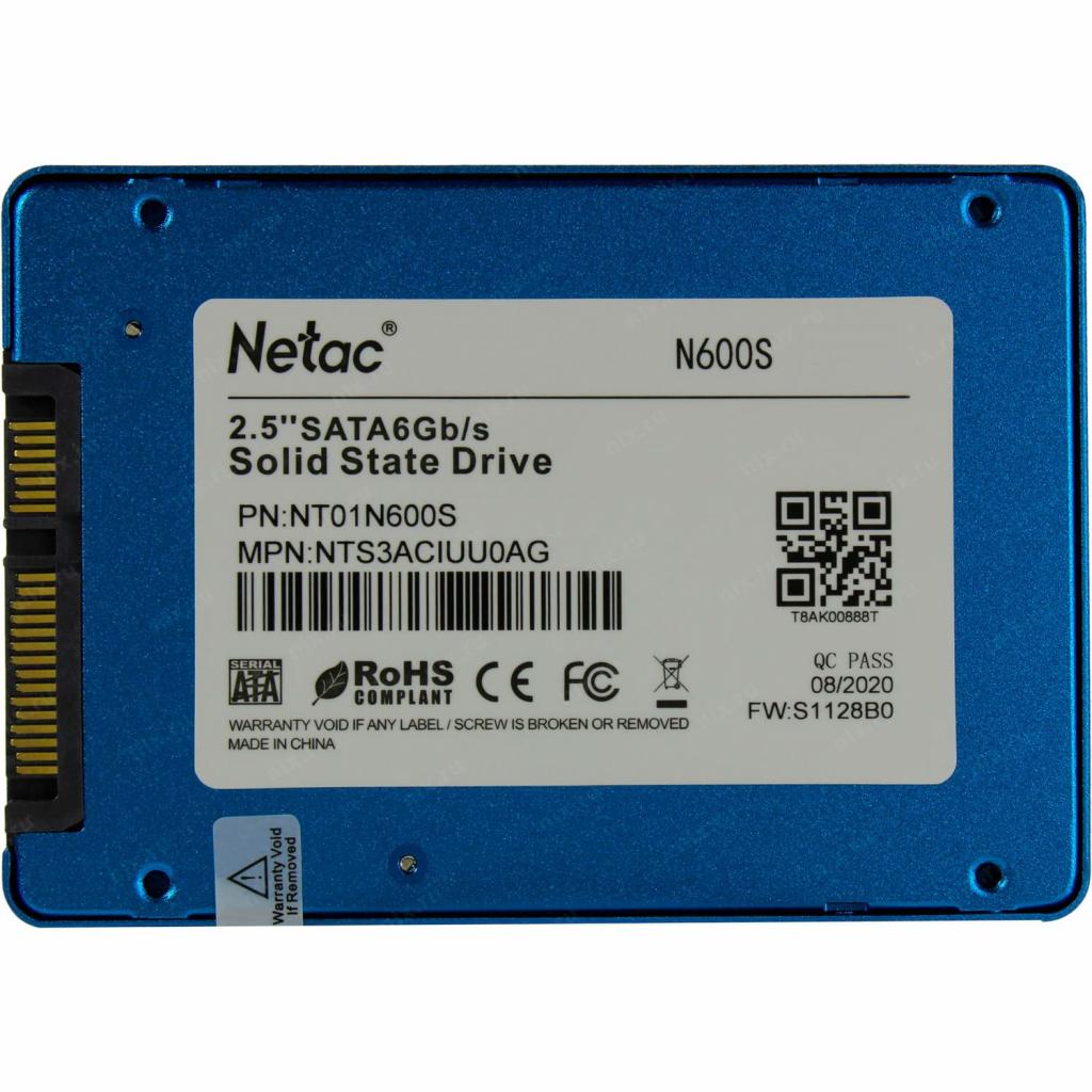 Накопитель SSD 2.5" 128GB Netac (NT01N600S-128G-S3X) изображение 2