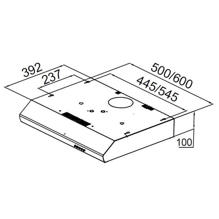 Вытяжка кухонная Pyramida UX 60 BL изображение 11