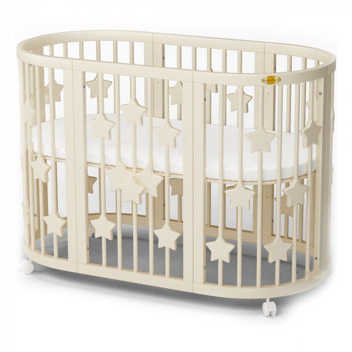 Ліжечко Ingvart SMART BED ROUND із зірочками білий (1359003)