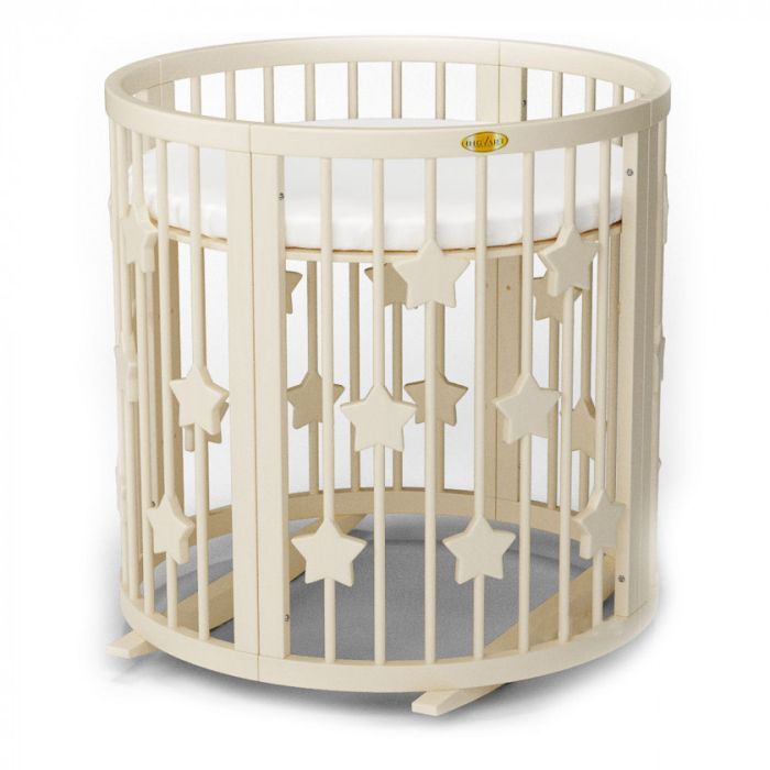 Ліжечко Ingvart SMART BED ROUND із зірочками білий (1359003) зображення 2