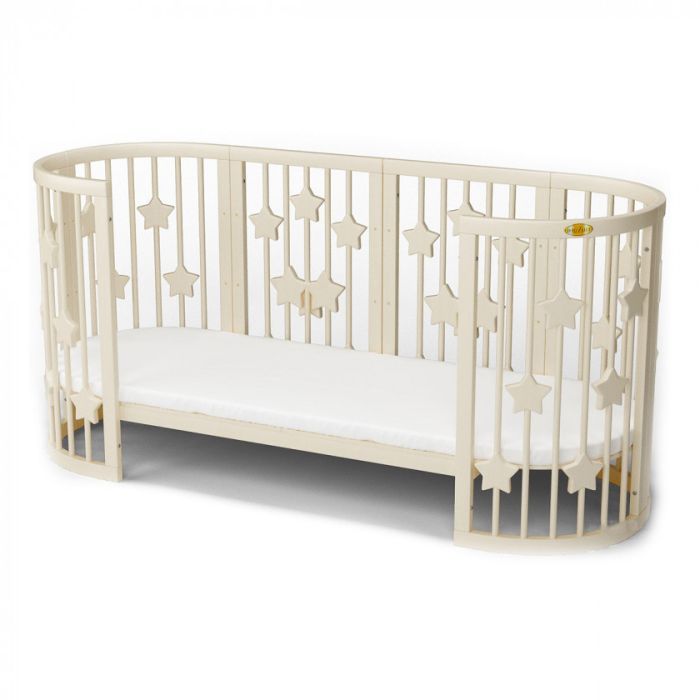 Ліжечко Ingvart SMART BED ROUND із зірочками білий (1359003) зображення 3