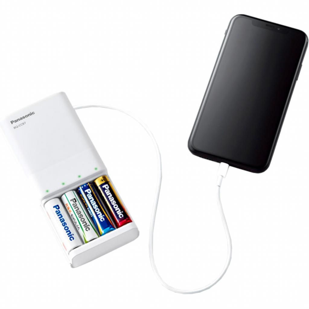Зарядное устройство для аккумуляторов Panasonic USB in/out с функцией Power Bank (BQ-CC87USB) изображение 8