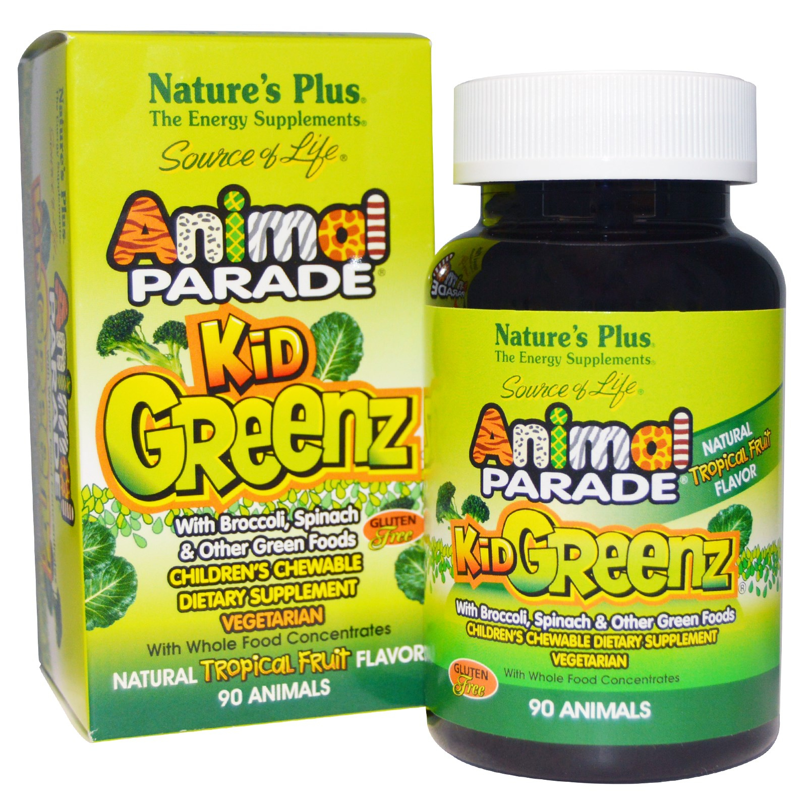 Трави Natures Plus Вітамінний Комплекс з Зелених Суперфуд для Дітей, В (NAP-29968)