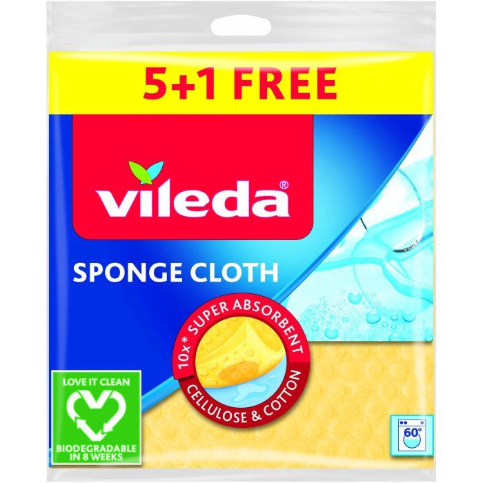 Салфетки для уборки Vileda Влаговпитывающие 3+1 шт. (4023103127845)