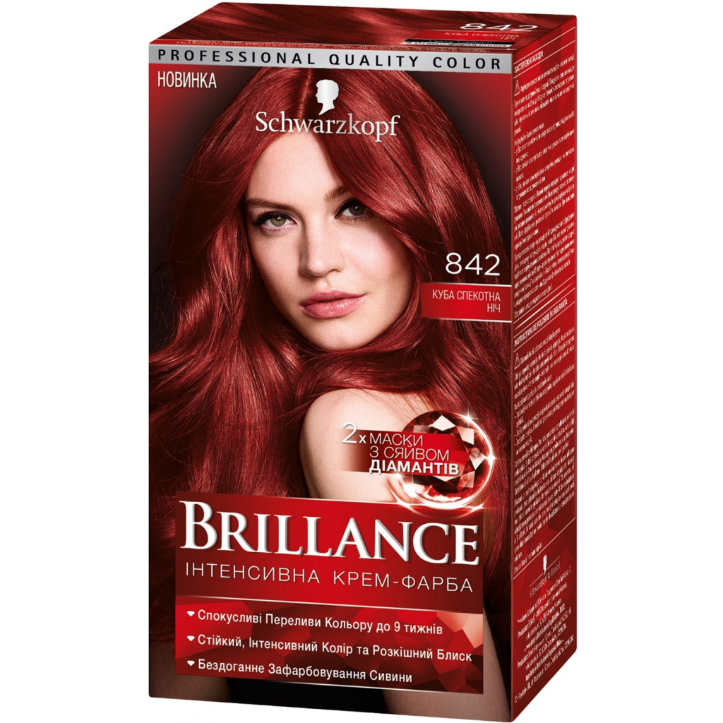 Краска для волос Brillance 842-Куба Жаркая ночь 142.5 мл (4015000509855)