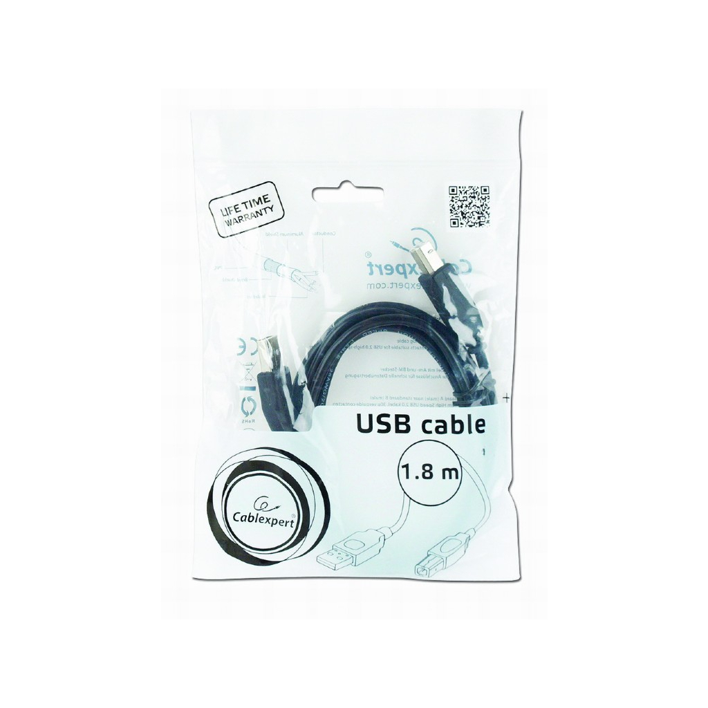 Кабель для принтера USB 2.0 AM/BM 3.0m Cablexpert (CCBP-USB2-AMBM-10) изображение 4