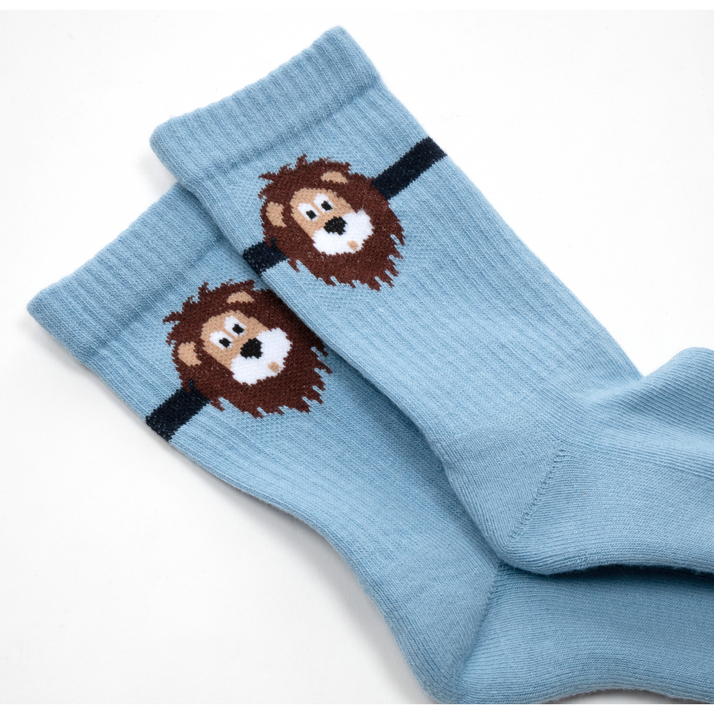Носки детские Bross с махровой ступней со львом (23469-6B-blue) изображение 3
