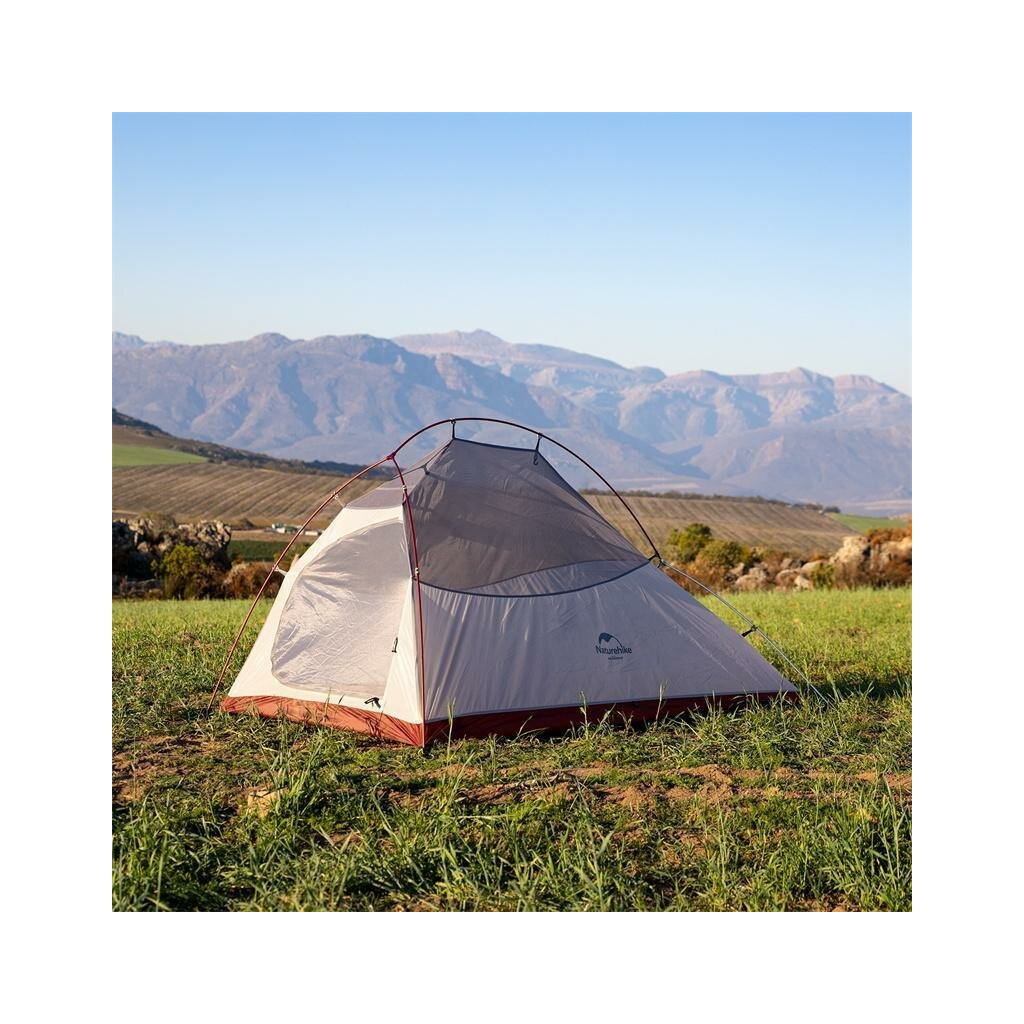Палатка Naturehike Сloud Up 1 Updated NH18T010-T 20D Grey/Red (6927595730522) изображение 4