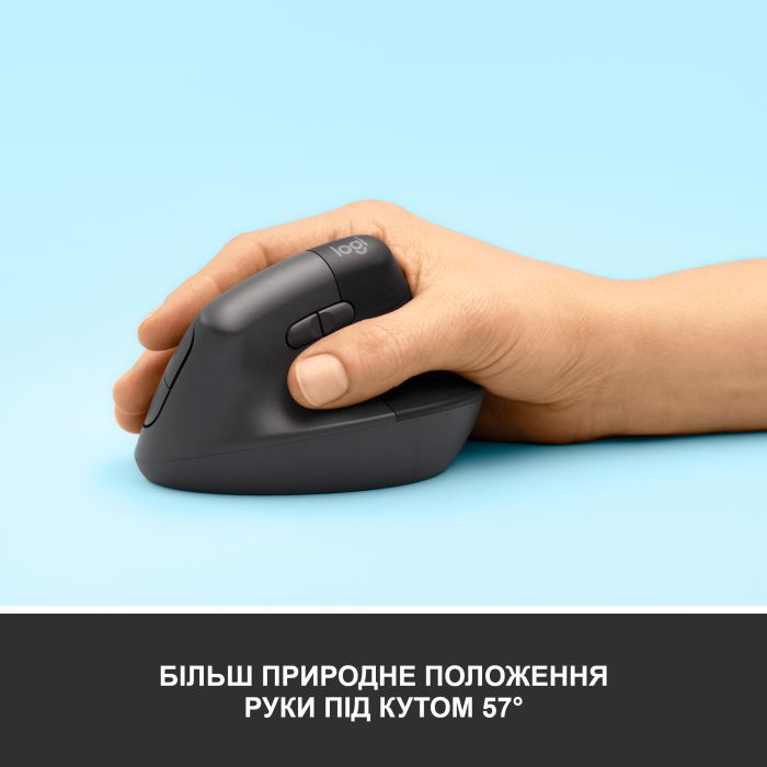 Мышка Logitech Lift Vertical Ergonomic Wireless/Bluetooth Rose (910-006478) изображение 3