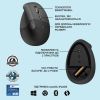 Мышка Logitech Lift Vertical Ergonomic Wireless/Bluetooth Graphite (910-006473) изображение 6