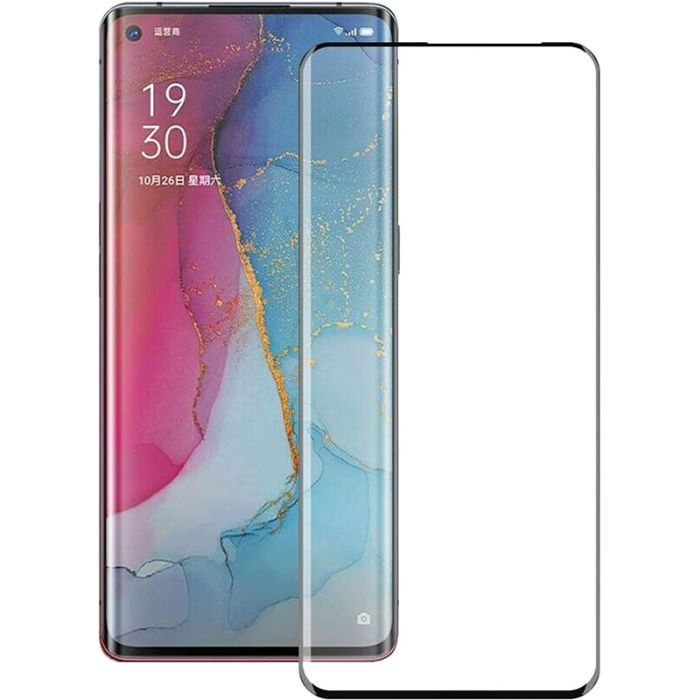 Стекло защитное PowerPlant 3D OPPO Reno4 Pro, Black (GL609239)