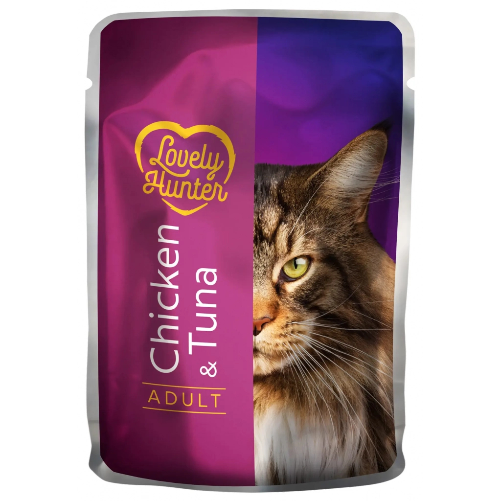 Влажный корм для кошек Lovely Hunter With chicken and tuna for cats 85 г (LHU45473)