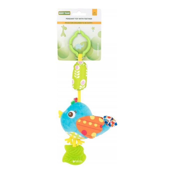 Игрушка-подвеска Baby Team колокольчик Птичка голубая (8520_Птичка_голубая)