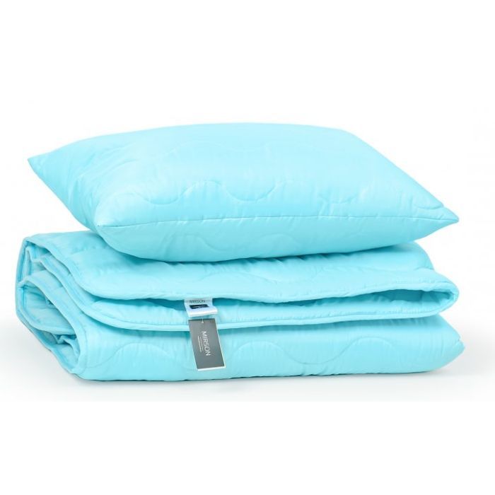 Ковдра MirSon Набір вовняний №1676 Eco Light Blue Ковдра 220х240 + подушка (2200002656672) зображення 3