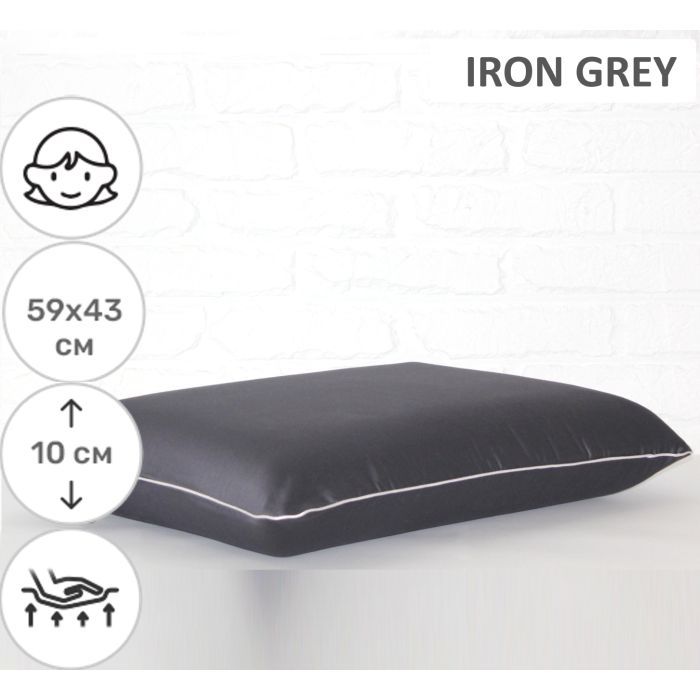 Подушка MirSon ортопедическая №6070 Delicate satin Iron grey WoMen 59х43х10 (2200003262247) изображение 2