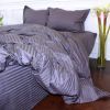 Постільна білизна MirSon Satin Stripe 30-0012 Dark Gray 175х210 двоспальний (2200005251973) зображення 2