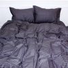 Постільна білизна MirSon Satin Stripe 30-0012 Dark Gray 175х210 двоспальний (2200005251973)