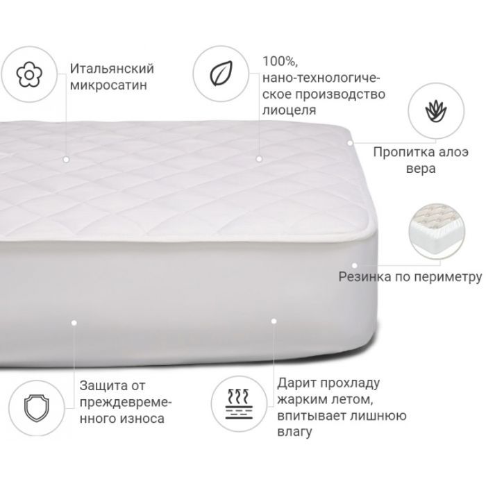 Наматрацник MirSon Стандарт тенсел (Modal) Aloe Vera 307 200x220 см (2200000354808) зображення 2