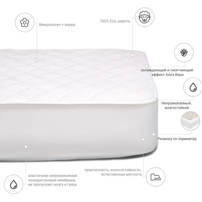 Наматрацник MirSon Woollen Aloe Vera (2200000375391) зображення 3
