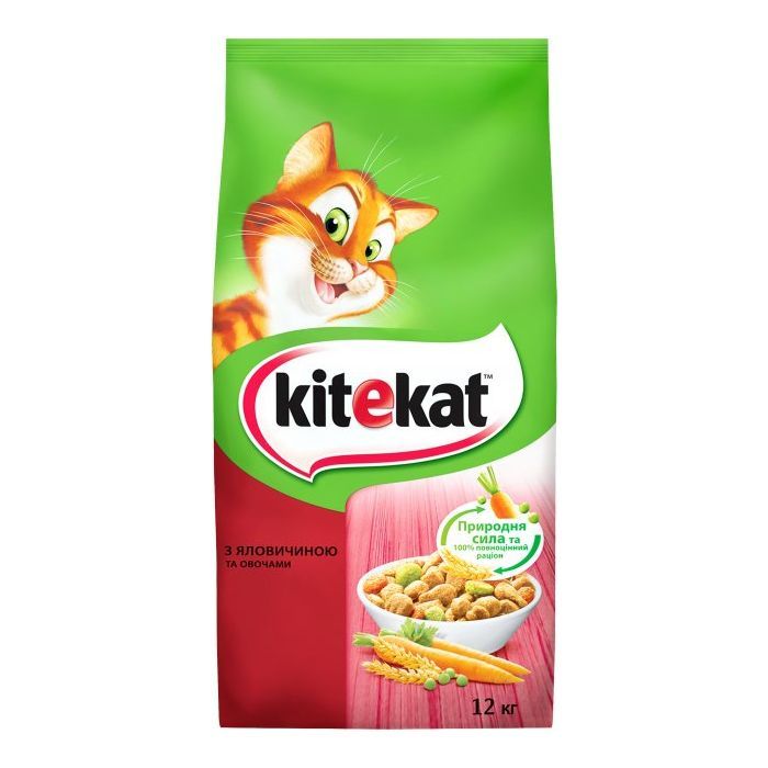 Сухой корм для кошек Kitekat Говядина с овощами 12 кг (5900951013065)