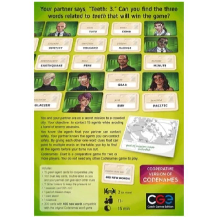 Настольная игра Czech Games Edition Codenames: Duet , английский (8594156310400) изображение 2