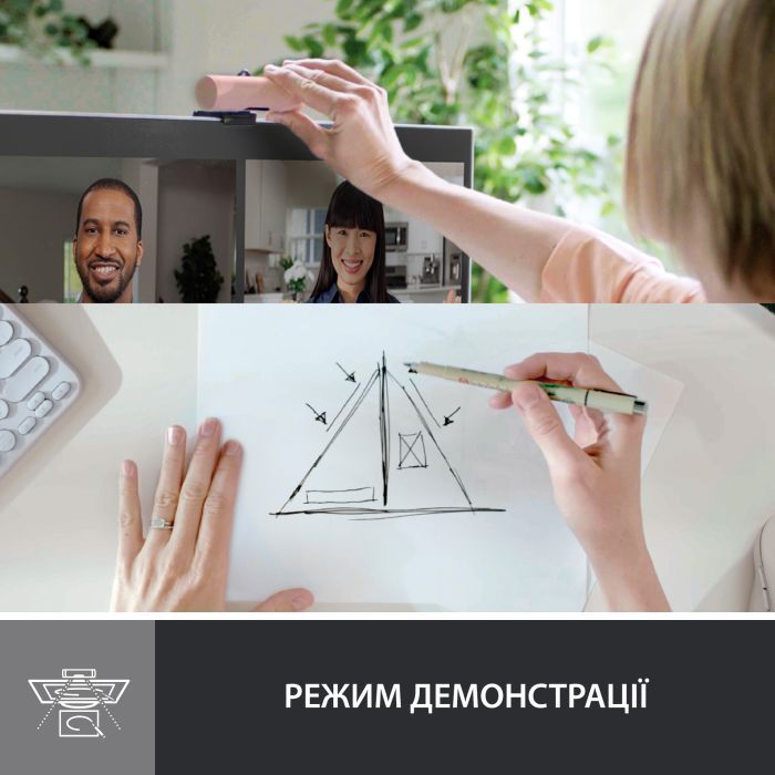 Веб-камера Logitech Brio 500 Off-White (960-001428) изображение 8