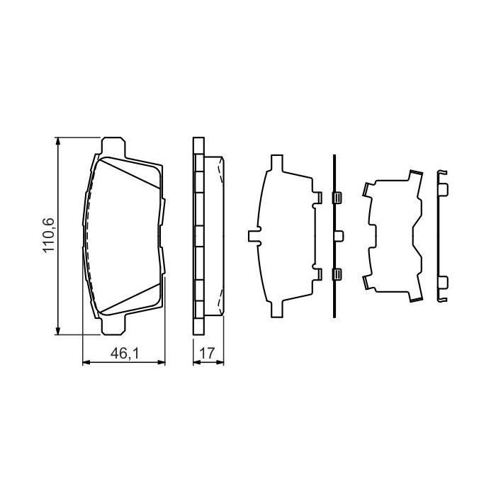 Гальмівні колодки Bosch 0 986 494 376 зображення 2