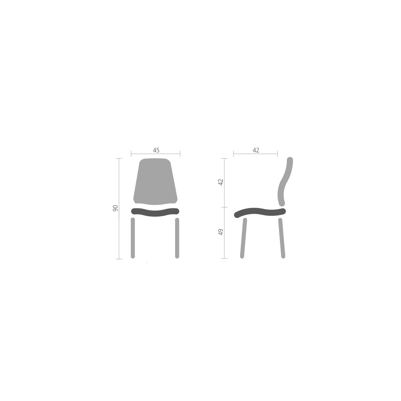 Кухонный стул Special4You Success light grey (E6576) изображение 6