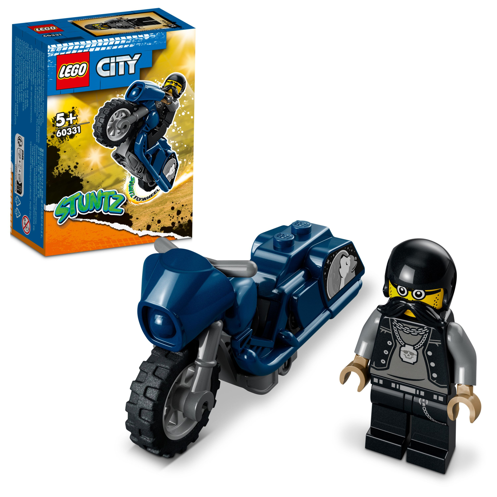 Конструктор LEGO City Stuntz Туристичний каскадерський мотоцикл 10 деталей (60331) зображення 2