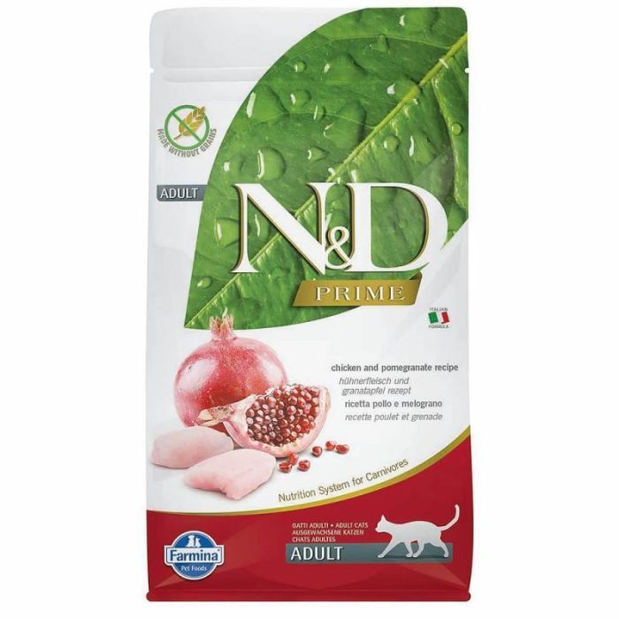 Сухой корм для кошек Farmina GRAIN FREE для взрослых кошек курица, гранат 10 кг (8010276024930)